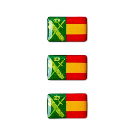 Pegatinas siliconadas pequeñas 3uds Guardia civil España