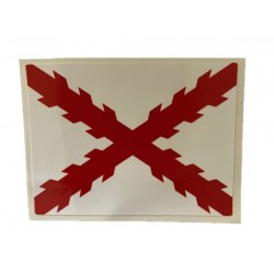 Pegatina bandera cruz de borgoña