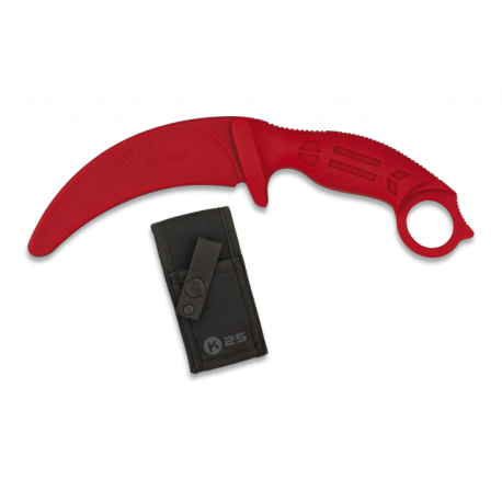 Cuchillo entrenamiento Carambit K25 rojo